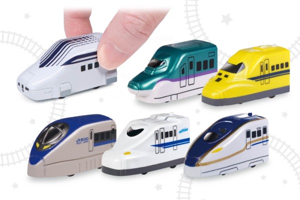 GO!!GO!! プルバック トレイン 新幹線 ４両セット - 鉄道模型